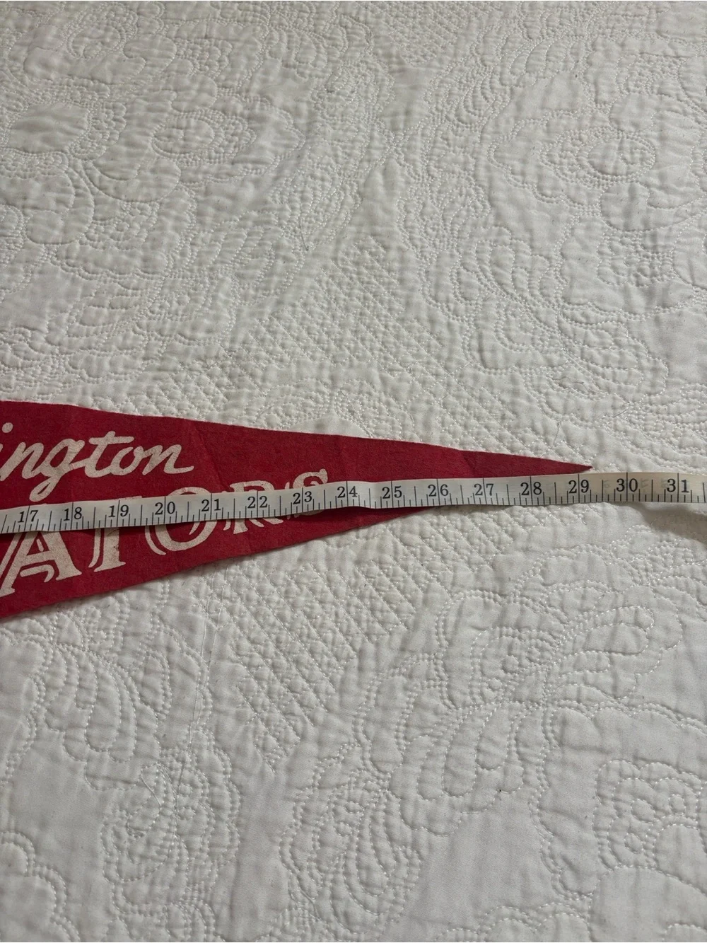 Vintage Washington Senators baseball souvenir red felt pennant capital graphics - Picture 8 of 11